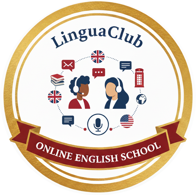 Логотип онлайн-школы английского языка — уроки английского онлайн